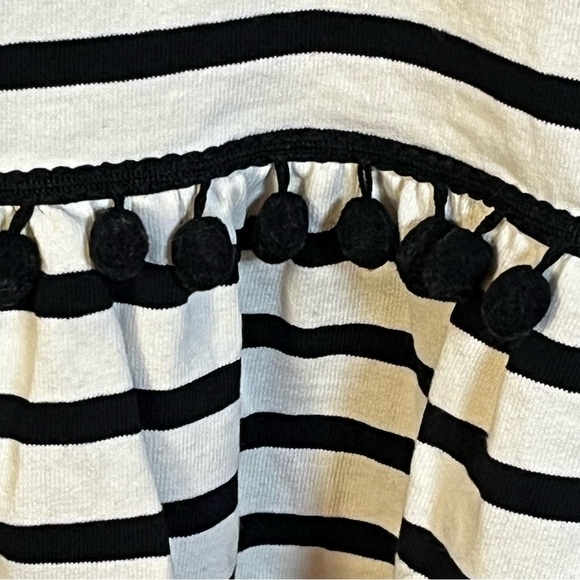 Marc Jacobs Striped Drop-Waist Dress Women’s Size Medium Black & White Peplum - Picture 2 of 9